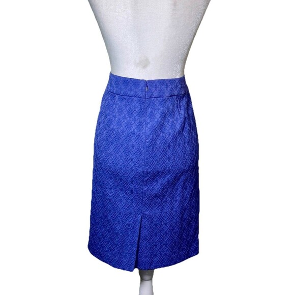 Banana Republic Women's Blue Textured Pencil Skirt Workwear Office Casual Sz 10 - Picture 3 of 9